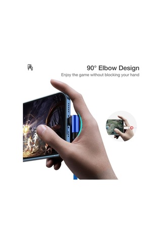 Prestigegoods 90 Derece Usb Kablosu İphone 13 12 11 Pro Max X Xr 6 7 8 Plus Se2 İpad Uyumlu Uzun 3m Hızlı Şarj Veri Kablosu