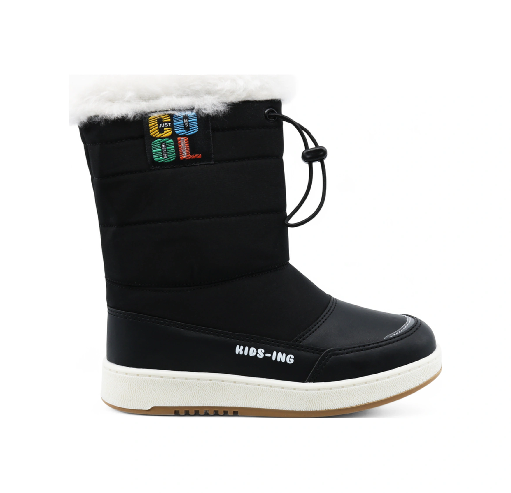 Khayt Belen Sıcak Astar Su Ve Soğuk Dayanıklı Ortopedik Kaymaz Taban Çocuk Bot Siyah