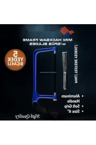 5 Yedek Bıçaklı Mini Kıl Testere Seti, Ergonomik Tasarım