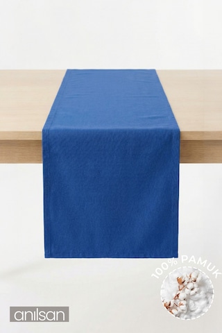 40x110 Cm Mavi Masa Runner Mavi