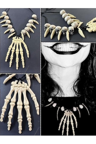Halloween Temalı Kurukafa Kemik Kolye