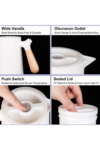 Büyük Termal Kahve Sürahi Çift Duvarlı Termos Ev Cam Yeşil Yeşil