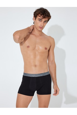 Koton Basic 3'lü Boxer Seti Kırçıllı Siyah 5wlm90066mk Siyah