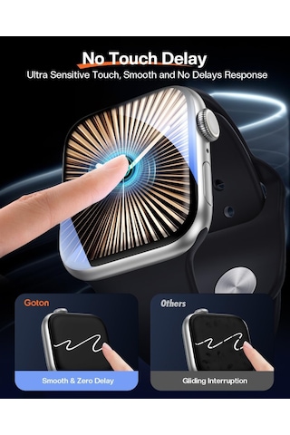 Apple Uyumlu Watch 10 Serisi 42mm Polymer Nano Ekran Koruyucu + Kolay Uygulama Aparatlı