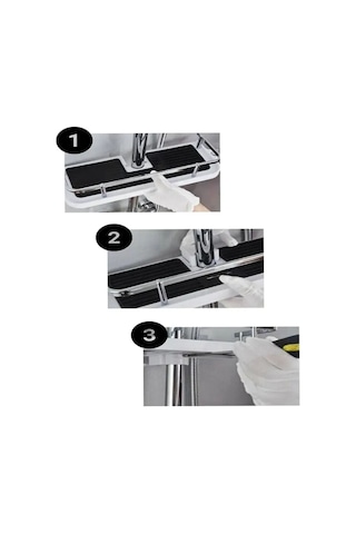 Beyaz Robot Sürgülü Duş Sabunluğu Organizer Beyaz