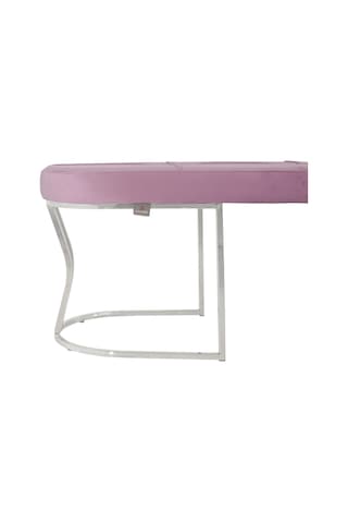 Viego Silver Collection- Pembe Kapitoneli Chester Model Puf & Bench & Koltuk & Uzun Makyaj Puff & Yatak Ucu