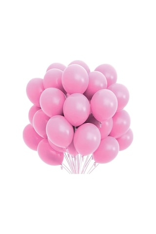 Pastel Balon Pembe 10 Adet PEMBE