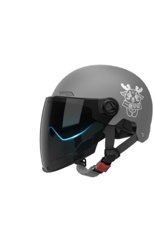 Eternal Luck Çift Aynalı Güneş Korumalı Nefes Alabilen Kask Gri