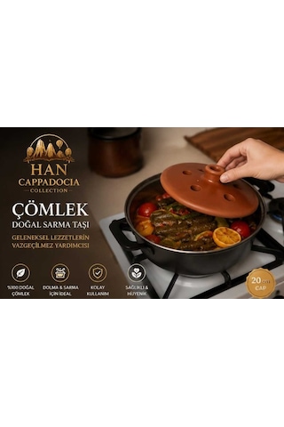 Kapadokya Çömlek Dolma Sarma Taşı 21 Cm