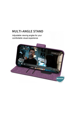 Microsonic Samsung Galaxy Uyumlu A04 Kılıf Fabric Book Wallet