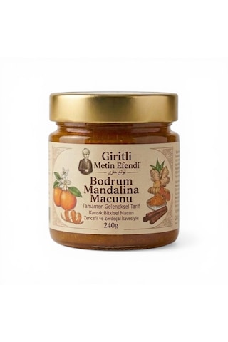 3 Kavanoz Bodrum Mandalina Macunu Giritli Metin Efendi Zencefil, Zerdeçal, Havlıcan, Nane, Kekik, Okaliptus Yağı Içeren Macun 3x240 Gr