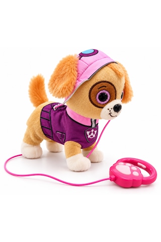 Uzaktan Kumandalı Yürüyen Ve Havlayan Peluş Polis Köpeği 20x25 Cm Sevimli Köpekler