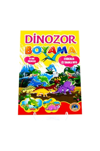 Dinazor Boyama Kitabı Renkli Boya Defteri. Örnekli. Büyük Boy. 12