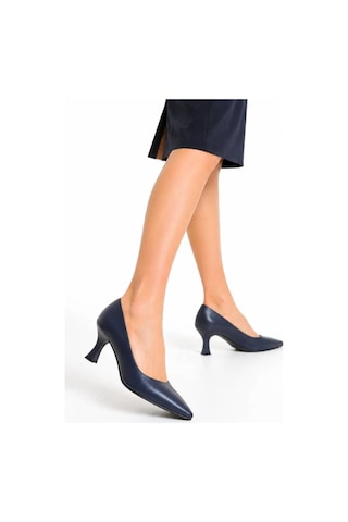 Preshley Kadın Sity Lacivert 6 Cm İnce Topuklu Stiletto