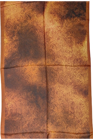 Mim Eşarp Işıl İpek Cotton Vual Etnik Desenli Şal 75x190 Cm Gold - Açık Sarı