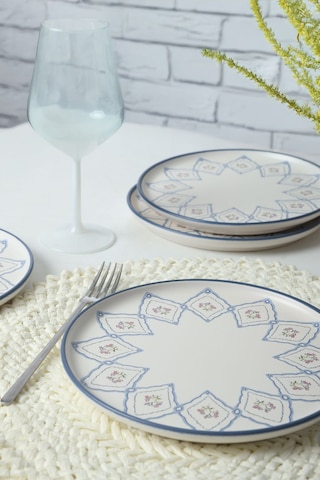 Keramika Floral Waves Nordic Pasta Tabağı 22 Cm 6 Adet 22669 Çok Renkli