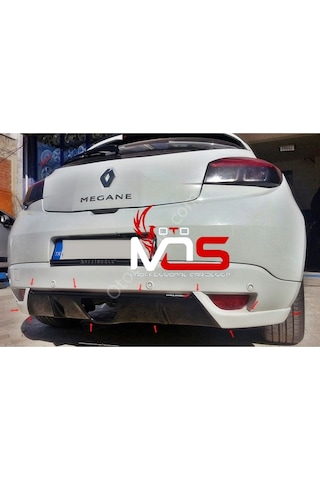 Renault Megane 3 Coupe Arka Difüzör Rs Görünüm Fiberglass Boyasız