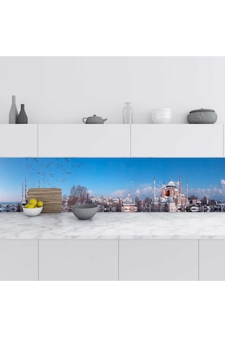 Mutfak Tezgah Arası Folyo Fayans Kaplama Folyosu İstanbul Panorama