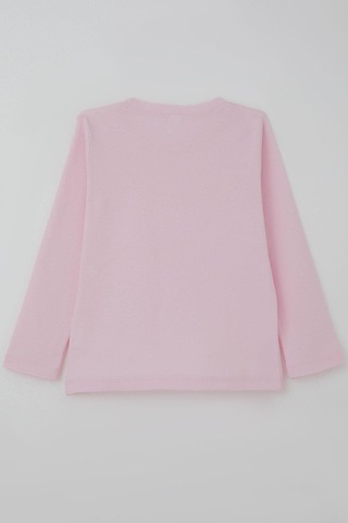 Breeze Kız Çocuk Uzun Kollu Tişört Basic 4-8 Yaş, Pembe Pembe