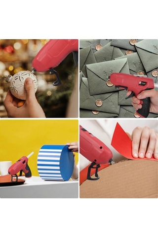 Pazly 4.2v Kablosuz Sıcak Tutkal Makinesi, Tip-c Şarjlı Mini, 15 Tutkal Çubuğu