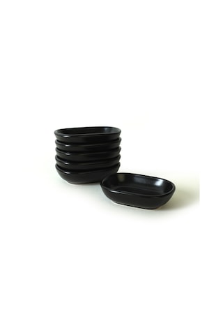 Keramika Mat Siyah Noyan Çerezlik 11 Cm 6 Adet 956