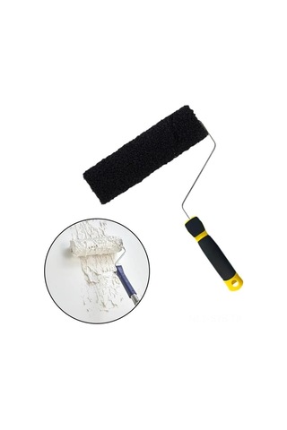 Symbee Siyah Nilon Duvar Teke Roller Fırça - Çizgi Dokulu, Esnek, Çok Fonksiyonlu Boya Ve Teke Uygulama Aracı 36x23.5 Cm