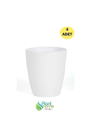 Dekoratif Beyaz Orkide Saksısı - 4 Adet Set  - 12 Pot Üretim Saksısına Uygun Kaliteli Ürün