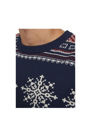 Jack & Jones Erkek Kazak 12248145 Jjxmas Snowball Knıt Lacivert