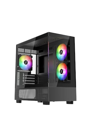 1st Player Mıku Mi5 Siyah 750w 80+ Atx 3.1 Sılver Argb 6x12cm Fan Temperli Cam Usb 3.0 M-atx Kasa