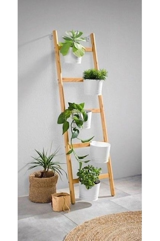 Dekorasyon Büyük Boy Merdiven Askılık Havluluk 150 Cm 33 Cm Ahşap