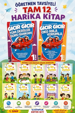 1. Sınıf Öğretmen Tavsiyeli Tam 12 Harika Kitap