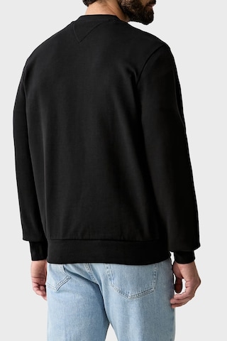 Tommy Hilfiger Logolu Pamuklu Regular Fit Bisiklet Yaka Sweat Erkek Sweat Mw0mw43218 Bds Siyah