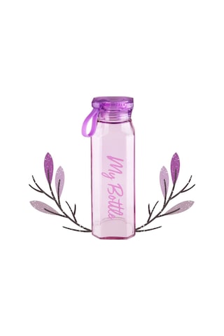 My Bottle Köşe Cam Matara 500 Ml - Renk Seçenekli Mor
