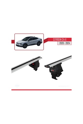 Citroen C4x 2020 Ve Sonrası İle Uyumlu Ace-4 Ara Atkı Tavan Barı Gri