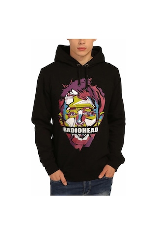 Bant Giyim - Radiohead Siyah Kapşonlu Erkek Sweatshirt Hoodie