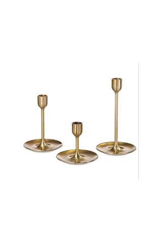 Cozy Room - Fulltalıg Şamdan, Üçlü, Bronz Gold