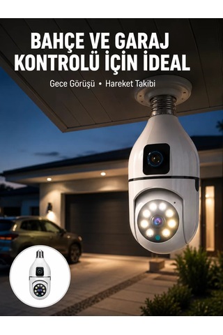 Northcity 2 Si 1 Arada Güvenlik Kamerası Ve Sel Işığı Kablosuz Akıllı Kamera 1080p Full Hd