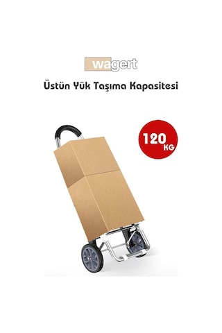 3 Tekerlekli Katlanır Desenli Alüminyum Pazar Arabası Su Geçirmez Kırmızı