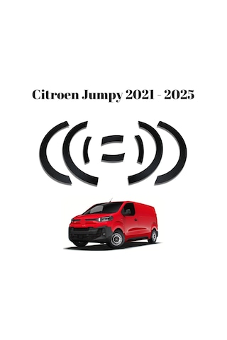 Citroen Jumpy 2021 2022 2023 2024 2025 Uyumlu Kapı Ve Çamurluk Koruma Premium Dodik Seti Siyah 8 Parça Tam Set