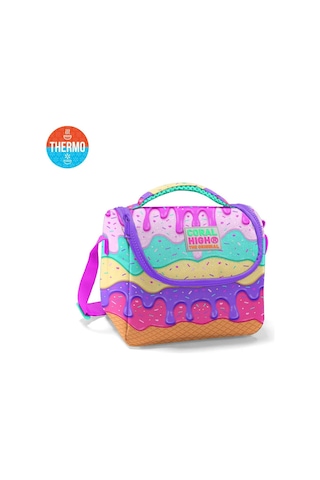 Coral High Kids Pembe Rengarenk Dondurma Desenli Thermo Beslenme Çantası 11731
