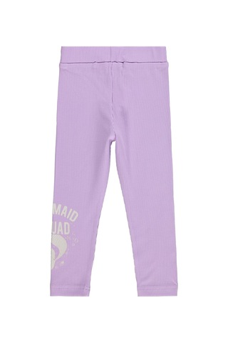 Civil Girls Mermaid Baskılı 2 -5 Yaş Tayt - Lila 41L87298126S1