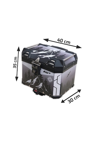 Gp Kompozit Dsn05 Universal 37 Lt Desenli Alüminyum Motosiklet Çantası Diğer
