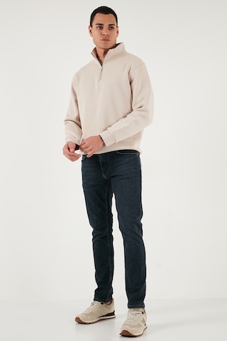 Buratti Pamuklu Slim Fit Yüksek Bel Dar Paça Jeans Erkek Kot Pantolon 3300C45Tokyo Mavi