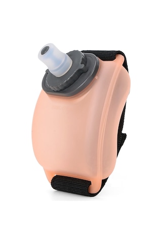 Açık Koşu Bilek Su Isıtıcısı Fitness Bisiklet Spor Su Bardağı 200ml Maraton Nemlendirici Taşınabilir Su Isıtıcısı Yarı Şeffaf Bal Turuncu