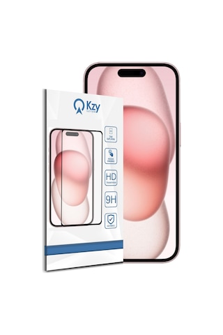 Apple iPhone 15 Uyumlu İle Tam Kaplayan Temperli Ekran Koruyucu Cam