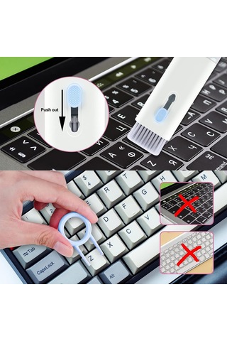 Lexroo 7'si 1 Arada Elektronik Temizleme Kiti, Klavye Ve Kulaklık Temizlik Aparatı