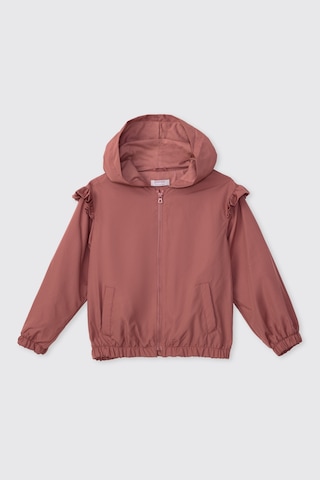 Panço Kız Çocuk Kapüşonlu Pembe Yağmurluk 2621gk33001
