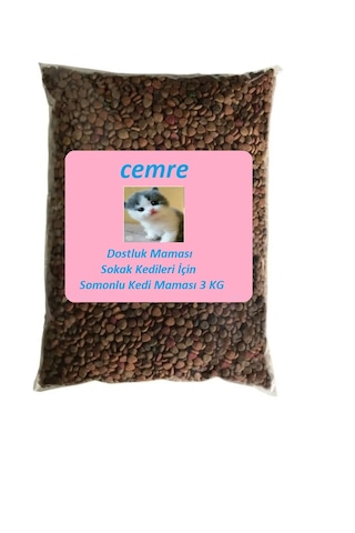 Cemre Dostluk Maması Sokak Kedileri İçin Somonlu Kedi Maması 3 Kg Cemre Dostluk Maması Sokak Kedileri İçin Somonlu Kedi Maması 3 Kg