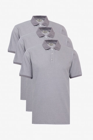 George Henry 3'Lü Çekmeyen Pamuklu Kumaş Slim Fit Dar Kesim Kıvrılmaz Polo Yaka Tişört Paketi Gargoyle Çok Renkli