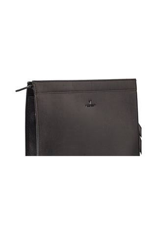 Black El Çantası Erkek Diğer 4297 Vergelio Purse Matte Crystal Clutch Bag Siyah